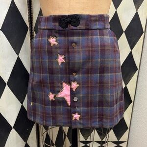 Handmade Upcycled Skirt Pendleton Board Shirt and Silk